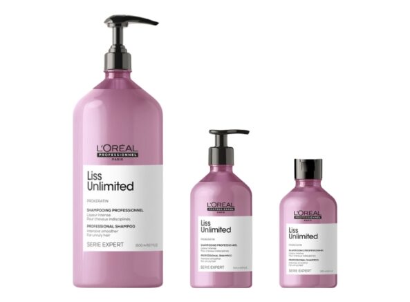SHAMPOO LISS UNLIMITED 1500 ML SERIE EXPERT L'OREAL PROFESSIONNEL para cabello con frizz - Image 3