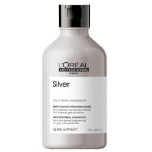 Shampoo Silver Loreal Pro. Neutralizador y perfeccionador para cabello blanco y/o gris