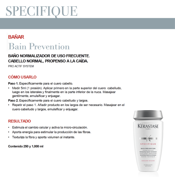 Bain Prévention Specifique Kérastase. Previene caída del cabello - Image 3