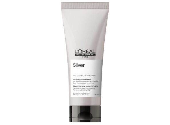 Acondicionador Silver Loreal Pro. Neutralizador y perfeccionador para cabello blanco y/o gris