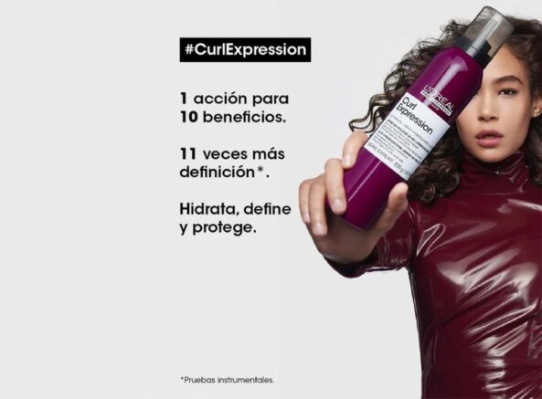 Mousse 10 en 1 Expression Serie Expert L´oreal Pro. Para rizos y ondas
