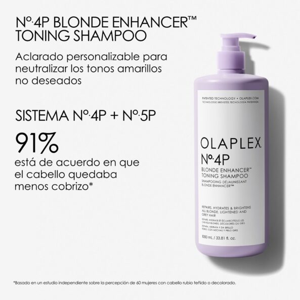Olaplex No.4P Blond Enhancer Toning Shampoo JUMBO 1000ML - Image 3