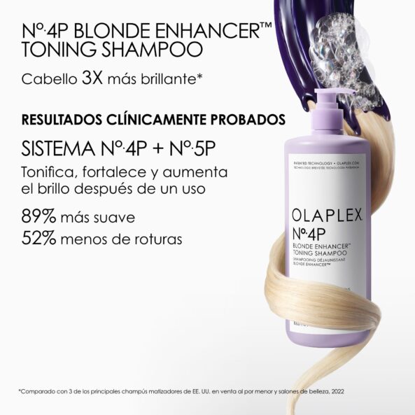 Olaplex No.4P Blond Enhancer Toning Shampoo JUMBO 1000ML - Image 4