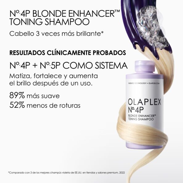 Olaplex N°.4P Blonde Enhancer Toning Shampoo 250ml - Image 3