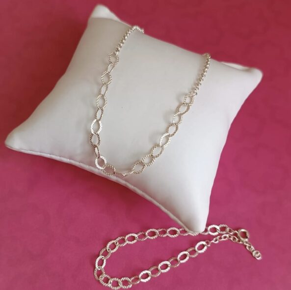 Juego collar y pulsera. Plata 9.25