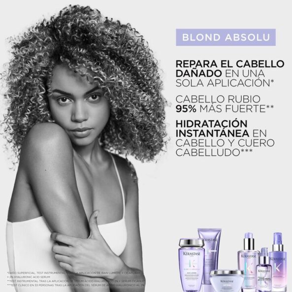 Mascarilla Cicaextreme 200ml Blond Absolu Kérastase. Para cabello rubio dañado y/o con proceso de decoloración - Image 4