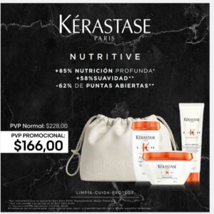 Pack Kérastase Nutritive (Cosmetiquera +Shampoo, Mascarilla y Termoprotector)
