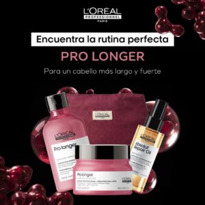 Pack Loreal Pro Longer (Cosmetiquera +Shampoo, Mascarilla, Termoprotector)