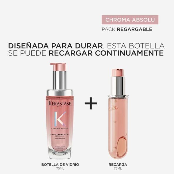 Huile Chroma Éclat KERASTASE CHROMA ABSOLU  Recargable 75ml - Image 4